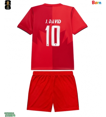 Canada Jonathan David #10 Replika Babytøj Hjemmebanesæt Børn VM 2026 Kortærmet (+ Korte bukser)